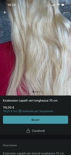 Extension capelli veri biondo