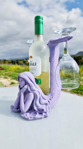 Portabottiglie vino sirena con - vino,