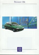 MB162. “PEUGEOT 106”– 12 page BROCHURE DEPLIANT PROSPEKT Published 1991?