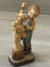 Figurina ANRI Ferrandiz “20 anni di amore” scultura in legno 1989 ITALIA 4,5”