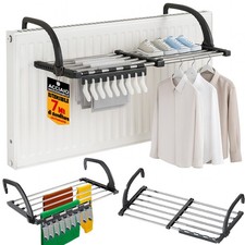 Stendino Pieghevole Salvaspazio Estensibile Stendibiancheria da Balcone Finestra