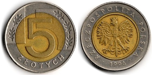 Polonia zlotych 1996 - 5, zlotych,