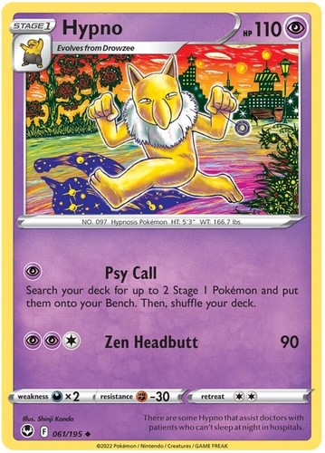 Hypno pokemon tcg - hypno, 061/195