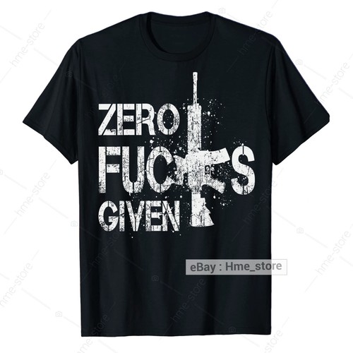 Shirt zero fck given gun - zero,