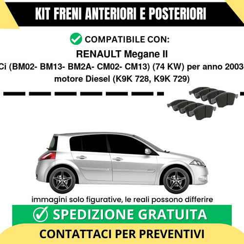 Pastiglie freno ant - +, post