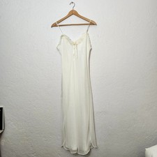 Maxi abito midi slip bianco