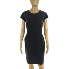 GANT Donne Nero Bi-Stretch Lana Abito Fitted Collo A Giro Taglia EU 34 UK 8 US 4