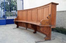 PANCA TEATRO STILE LIBERTY IN LEGNO CURVATO ANNI '20