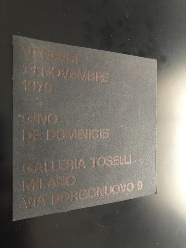 Gino dominicis venerdì - de,