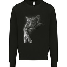Felpa Uomo Con Gatto Che Dorme