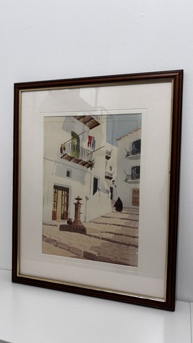 Quadro acquerello scena - , strada
