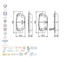 PASTIGLIE FRENO POSTERIORI