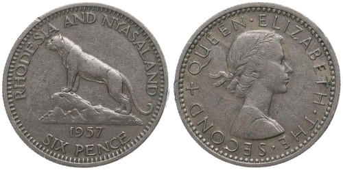 Rhodesia nyasaland 6 sei - rhodesia,