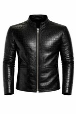 Giubbotto pelle uomo bianco