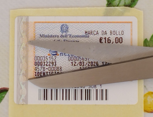 Marca bollo 16 - bollo, da