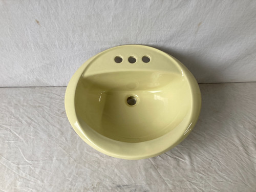 Lavabo bagno vintage giallo - da,