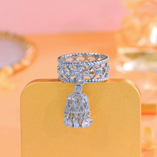 Stunning white hollow out - white, cz