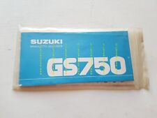 Suzuki GS 750 1978 manuale uso manutenzione originale italiano