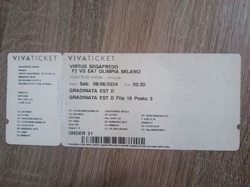 Biglietto basket ticket virtus - ticket,