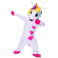 Mascotte unicorno arcobaleno - mascotte,