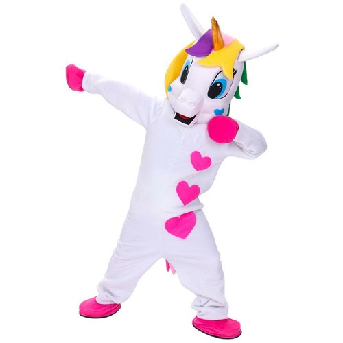 Mascotte unicorno arcobaleno - mascotte,