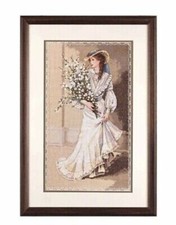 SCHEMA A PUNTO CROCE DONNA PORTRAIT OF ELEGANCE DMC CROSS STITCH PATTERNS SU USB