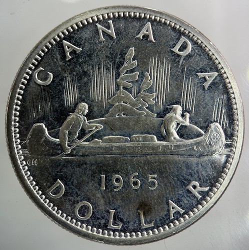 1965 canada one dollar - dollar, silver