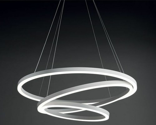 Lampadario cerchi led - cerchi, moderno