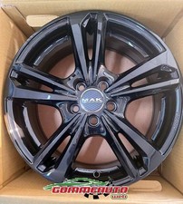 4 CERCHI IN LEGA 15 MAK EMBLEMA PER FIAT PANDA / 500 / QUBO/ LANCIA YPSILON 4X98