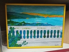 Dipinto Olio Su Cartone Telato