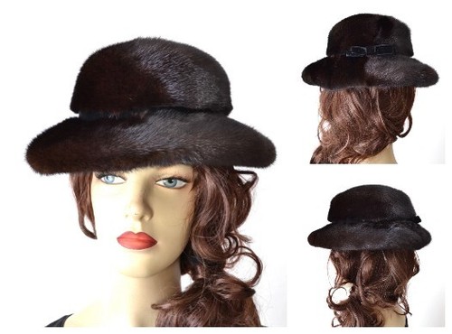 Z256 cappello visone vera - z256,
