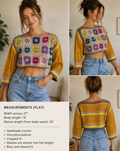 Maglione crop top - , quadrato