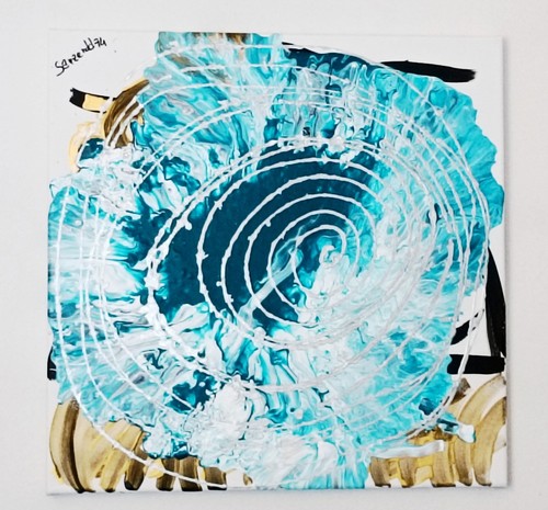 Quadro astratto dipinto mano - a,