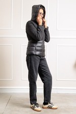 Piumino Donna Combinato Giubbotto Invernale Giubbino Cappuccio Giacca VEQUE