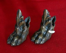 ? ANTICHI FREGI / PIEDI PER POLTRONE SCRIVANIE EPOCA 1890 IN BRONZO- A-365-