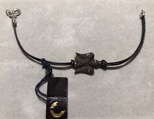 Bracciale Roberto Giannotti Angeli Argento 925 Zirconi Neri E Pelle 