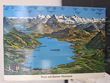 ? Vintage Cartoline thun with the bernese oberland, Berna, Svizzera