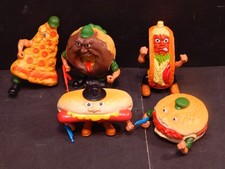 Lotto di 5 action figure Food Fighters Mattel vintage 1988