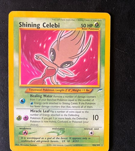Shining celebi holo - holo, card