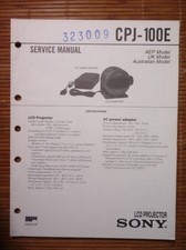 Service Manual sony CPJ-100E Proiettore, Originale