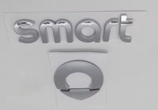 scritta logo emblema adesivo stemma cromato per smart fortwo 450 451
