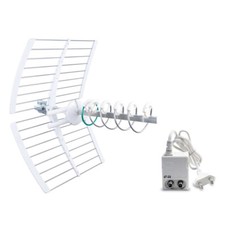 KIT Fracarro 217978 Antenna Elicoidale UHF Attiva Elika PRO 5G con alimentatore