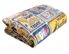 Trapuntino Leggero Estivo Copriletto Copridivano Vintage Surf Club 100% Cotone