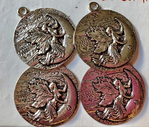 Medaglioni fata luna argento - medaglioni,