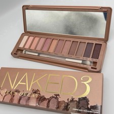 URBAN DECAY NAKED3 PALETTE OMBRETTI ROSA-NEUTRO 12 TONALITÀ CON PENNELLO NUOVO CON SCATOLA