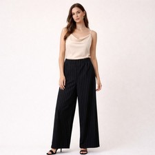 Pantalone Zara a righe bianco