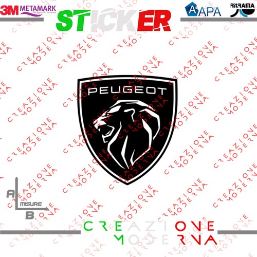 Adesivo sticker peugeot new - adesivo,
