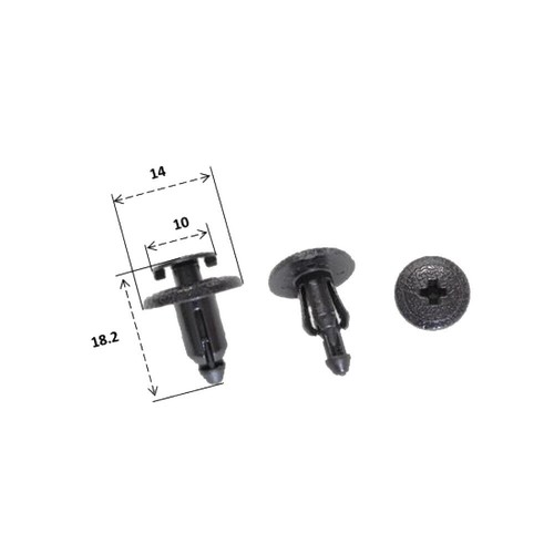 Rivetti plastica 2 x - in, 18,2