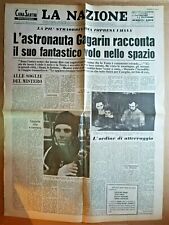 YURI GAGARIN IL PRIMO UOMO NELLO SPAZIO-da LA NAZIONE del 1961-RIF.9643