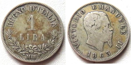 Italia lira 1863 milano - 1,